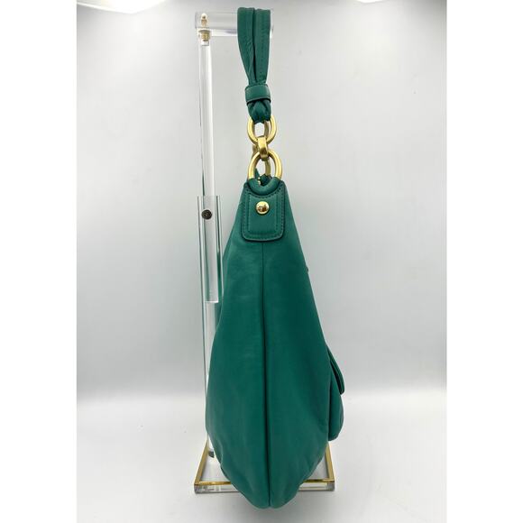 Coach Kristin Leather Hobo Bag | Style No. 16808 | Green Shoulder Purse - Picture 3 of 10